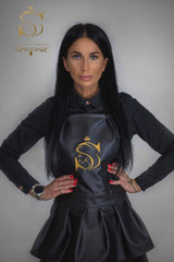Ready to ship Leather Apron Hairdresser Black Apron with secret pocket