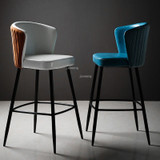 Nordic Modern Minimalist High PU Bar Stools