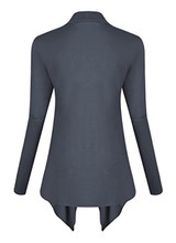 Urban CoCo Women's Drape Front Open Cardigan Long Sleeve