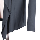 Urban CoCo Women's Drape Front Open Cardigan Long Sleeve