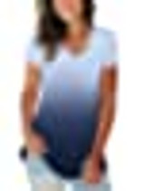 SAMPEEL Women's Basic V Neck Short Sleeve Floral T Shirts