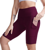 TYUIO High Waist Workout Yoga Shorts for Women Running Biker Shorts with Pockets