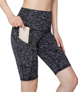 Oalka Women's Short Yoga Side Pockets High Waist Workout Running Shorts