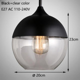 Nordic Modern loft hanging Glass Pendant Lamp Fixtures E27 E26 LED Pendant lights for Kitchen Restaurant Bar living room bedroom Nordic Modern loft hanging Glass Pendant Lamp Fixtures E27 E26 LED Pendant lights for Kitchen Restaurant Bar living room bedroom