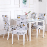 Dining Chair Cover Spandex Elastic Pastoral Print Modern Slipcovers