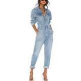 Manufacturer OEM Latest Design Ladies Jeans Jumpsuits Rompers Womens