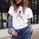 Women T Shirt Harajuku Love T Shirt
