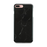 Black Glossy Marble Case (Half Warp) For iPhone 8 Plus