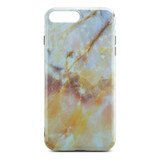Yellow and White Glossy Marble Case for iPhone 8 Plus / 7 Plus