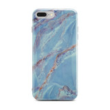 Light Blue Glossy Marble Case for iPhone 8 Plus / 7 Plus