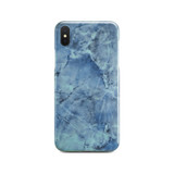 Blue Glossy Marble Case for iPhone X