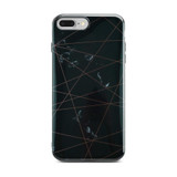Black Glossy Marble Case with Golden Lines for iPhone 8 Plus / 7 Plus