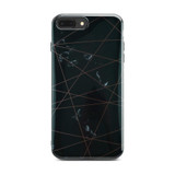 Black Glossy Marble Case with Golden Lines for iPhone 8 Plus / 7 Plus