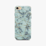 White Glossy Marble Case with Golden Lines for iPhone 8 / 7