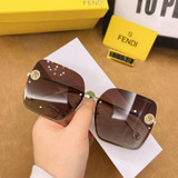 30130Rimless Gradient Sunglasses