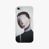 White Abstract Portrait Slim Case for iPhone 8 / 7