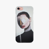 White Abstract Portrait Slim Case for iPhone 8 / 7