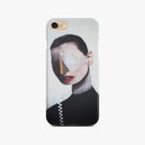 White Abstract Portrait Slim Case for iPhone 8 / 7