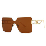 5 Colors Gradient Square Shape Rimless Sunglasses