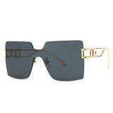 5 Colors Gradient Square Shape Rimless Sunglasses