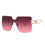 5 Colors Gradient Square Shape Rimless Sunglasses