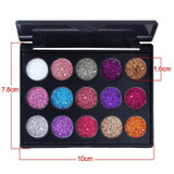 15 Colors Glitter Eyeshadow Palette