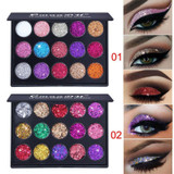 15 Colors Glitter Eyeshadow Palette