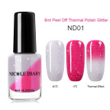 NICOLE DIARY Thermal Nail Polish Glitter Temperature Color