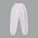 Women Casual Solid White Two Piece Pants Set Crop Top Lounge Tracksuit Loose Fashion Suit Outfit Feminina Autumn Ladies Clothes