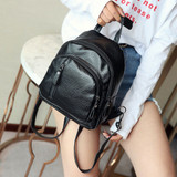 Women's Backpack PU Leather Travel Shoulder Bag Shoulder Bag Girl Multifunctional Small School Backpack for Women # 25