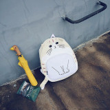 Osmond Women Cute Cat Backpack Black Canvas School Bag For Teenage Girls Schoolbag 3D Printing Backpack Travel Rucksack Mochila