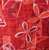 Vintage 60s Hawaiian Style Red Shirt Shift Dress S
