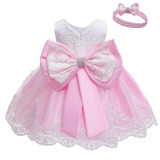 Newborn Baby Girls Dress Summer Lace Princess Dress vestidos Kids Baptism Infant 1 Year Birthday Party Dress For Girls Clothing