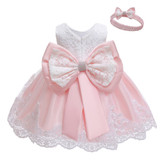 Newborn Baby Girls Dress Summer Lace Princess Dress vestidos Kids Baptism Infant 1 Year Birthday Party Dress For Girls Clothing