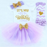 It's My 1st 2nd Birthday Dress Baby Girl Dresses for Girls Party Infant Clothing Toddler Winter Baby Clothes Tutu Cake Outfits