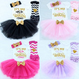 It's My 1st 2nd Birthday Dress Baby Girl Dresses for Girls Party Infant Clothing Toddler Winter Baby Clothes Tutu Cake Outfits
