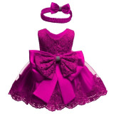 Newborn Baby Girl 1 Year Birthday Dress lace Tulle Toddler Girl Christening Dress Infant Princess Party Sweet dress