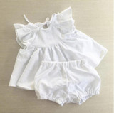 Baby Clothes Toddler Girls Clothing Sets Fashion New Kids Girls Sleeveless Shirt+shorts 2pcs Suit Baby Girl Cute Party Clothes