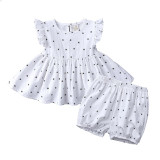 Baby Clothes Toddler Girls Clothing Sets Fashion New Kids Girls Sleeveless Shirt+shorts 2pcs Suit Baby Girl Cute Party Clothes