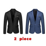 Men Suit Blazer Jacket Charm Men's Casual Slim Fit One Button Suit Blazer Wedding Dress Terno Masculino Coat Jacket Tops Men