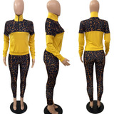 Women Leopard Print Two Piece Set