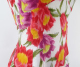 Vintage 60s Hawaiian Style Mermaid Hem Floral Sheath Dress S