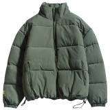 FGKKS Winter New Men Solid Color Parkas Quality Brand Men's Stand Collar Warm Thick Jacket Male Fashion Casual Parka Coat