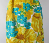 Vintage 60s Classic Floral Malia Hawaiian Sheath Dress M