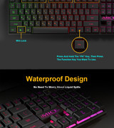 Wired Gaming Keyboard Mechanical Feeling Backlit Keyboards USB 104 Keycaps Russian Keyboard Waterproof Computer Game Keyboards