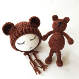 Newborn Baby Hats & Bear