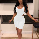 Sexy Summer Backless Bodycon Mini Cutout Sleevless-Peri Dresses