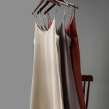 2020 Spring Summer Women Satin Dress party Luxury Shiny Sundress Imitation Silk Dress