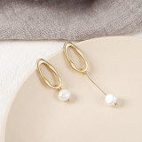 Trend Simulation Pearl Long Earrings Female White Round Pearl Wedding Pendant Earrings Fashion Korean Jewelry Earrings
