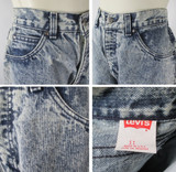 Vintage 90s Levis 900 Stone Wash Pinstripe Jeans NOS S